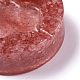 Пепельница из смолы с камнями из натуральной крошки розового кварца DJEW-F015-05F-2