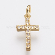 Латунные микро проложить кубического циркония подвески ZIRC-F083-008G-RS