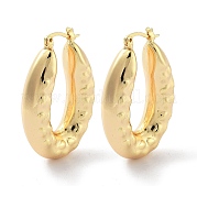 Brass Hoop Earrings EJEW-H301-06G