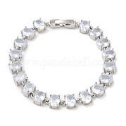 Теннисный браслет из прозрачного кубического циркония BJEW-M296-01P
