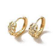 Серьги-кольца из латуни с микропаве из кубического циркония EJEW-L271-05KCG-01