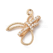 Латунные микропаве прозрачные подвески с фианитом KK-C062-075G