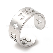 201 anillo de dedo de acero inoxidable RJEW-E063-04P