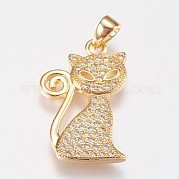 Кулоны для котят из латуни с фианитом ZIRC-E145-28G