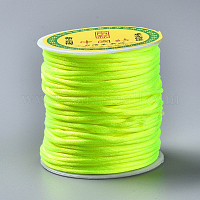 1 Roll Nylon Beading Thread Knotting Cord 0.6mm 50 Yards Braided Nylon  Crafting Satin String, Bright Orange 