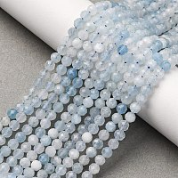 Природные Аквамарин бисер нитей&nbsp;G-A276-C09-4mm-02