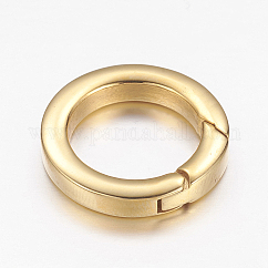 Anillos de compuerta de resorte de acero inoxidable 304, revestimiento de iones (ip), o anillos, anillo, dorado, 20x4mm, diámetro interior: 14 mm