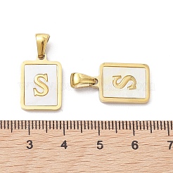 Pendentifs en forme de coquillage pavé en acier inoxydable 304 avec placage ionique (IP)&nbsp;X-STAS-G327-01G-S