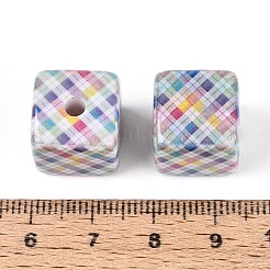 Непрозрачные акриловые бусины с лазерной печатью&nbsp;OACR-N155-07B