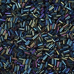 Стеклянные бусины цвета металлик SEED-N005-001-D02