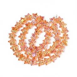 Стеклянные бусины с гальваническим покрытием &nbsp;EGLA-N020-01E