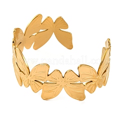 Браслеты-манжеты из нержавеющей стали 304 для женщин BJEW-D048-04G