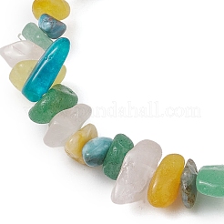 Braccialetti elastici con perline di pietre miste naturali per le donne&nbsp;BJEW-JB11116