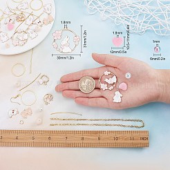 Kit de fabrication de boucles d'oreilles pendantes sur le thème du lapin&nbsp;DIY-SC0017-56