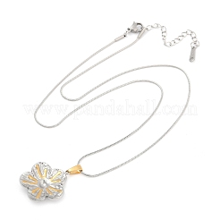 Colliers pendentifs bicolores en acier inoxydable 304 pour femmes&nbsp;NJEW-S445-01D-GP