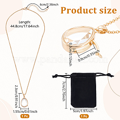 1 шт. латунный прозрачный стеклянный медальон-капля с подвеской&nbsp;NJEW-NB0001-34