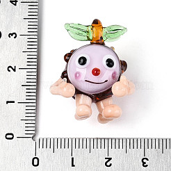 Manuelle Bunte Malerei Anhänger & Charms&nbsp;LAMP-T025-07A