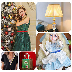 75 ярд двухцветной полиэстеровой плетеной кружевной отделки&nbsp;OCOR-GL0001-30