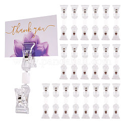 Пластиковые вывески для карточек с двойными зажимами для держателей ценников для карточек-этикеток&nbsp;FIND-WH0111-737