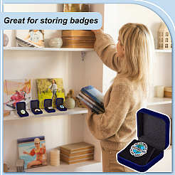 Флокированный пластиковый ящик для хранения бейджей&nbsp;CON-WH0105-04A