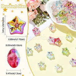 50 шт. 10-цветные стеклянные бусины для гальванической краски для запекания&nbsp;EGLA-YW0005-61