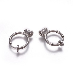 In ottone clip-on orecchini&nbsp;EJEW-F196-07P