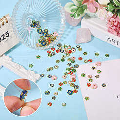96 pièces 16 styles de capuchons de perles en alliage émaillé&nbsp;FIND-CA0011-46