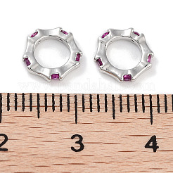 Соединительные кольца из латуни с паве из кубического циркония&nbsp;KK-C051-61P-02