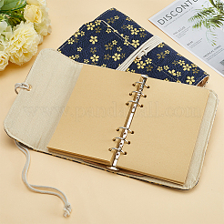 Funda para carpeta de 6 anillas de tela con patrón de sakura a6&nbsp;DIY-WH0430-376A