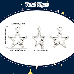 70 шт. Подвески из сплава в тибетском стиле&nbsp;TIBEP-SC0003-13