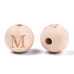 Perle europee di legno naturale non finito&nbsp;WOOD-S045-143A-01M