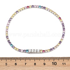 925 теннисный браслет из стерлингового серебра с микропаве из кубических цирконий для женщин&nbsp;BJEW-C117-01B-P01