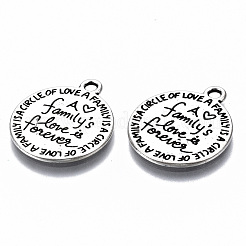 Tibetischer stil Aluminium Anhänger & Charms&nbsp;X-TIBE-S314-119AS-RS
