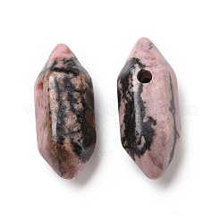 Двойные заостренные подвески из натурального родонита&nbsp;G-C007-02A-24