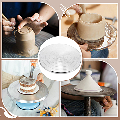 Алюминиевый двухсторонний поворотный круг для керамического скульптурного круга&nbsp;TOOL-WH0816-005P-03