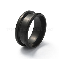 201 configuraciones de anillo de dedo ranurado de acero inoxidable&nbsp;STAS-WH0029-52A-EB