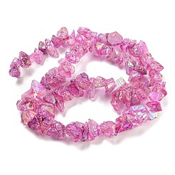 Гальванические природный кварц бисер пряди&nbsp;G-M412-01B