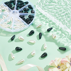 80 шт. 4-х стильные бусины из АБС-пластика с имитацией жемчуга в форме слезы&nbsp;MACR-AR0001-20