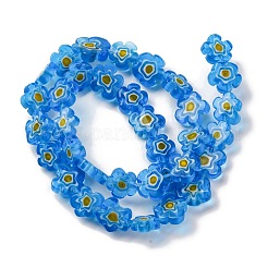 Chapelets de perles vernissées de millefiori manuelles&nbsp;LAMP-G164-03C