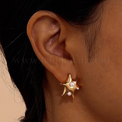 Серьги шпилька нержавеющая сталь&nbsp;PW-WGE7894-01