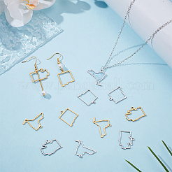 12 шт. 3 стиля 2 цвета подвески из нержавеющей стали 304&nbsp;STAS-PH0006-45