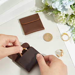 2 шт. 2-х цветные прямоугольные мешочки для колец из искусственной кожи&nbsp;ABAG-CL0001-20