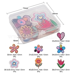 7шт 7 стиля прозрачные акриловые подвески&nbsp;KY-YW0001-18