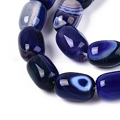 Окрашенные натуральные полосатые агатовые бусы&nbsp;G-T144-44C