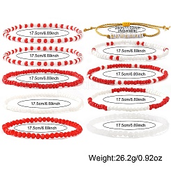 10 Stück Armband aus Glasperlen und dehnbarem Glas&nbsp;ZB7764-1