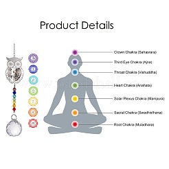 Cristal plafond ventilateur tirer chaînes chakra suspendus pendentifs prisme&nbsp;AJEW-WH0021-30B