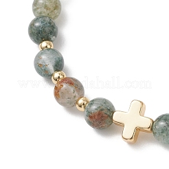 Браслеты из натуральных бусин кварца лодолита&nbsp;BJEW-JB13213