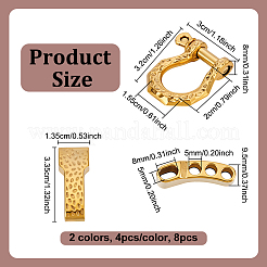 8 пакет 2 цвета сплава скобы застежки&nbsp;FIND-UN0007-85