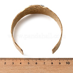 Bracelets manchettes en acier inoxydable 304 martelé pour femmes&nbsp;BJEW-D465-03GP