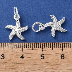 Placage de crémaillère en laiton micro pavé breloques en zircone cubique claire&nbsp;KK-D097-04S